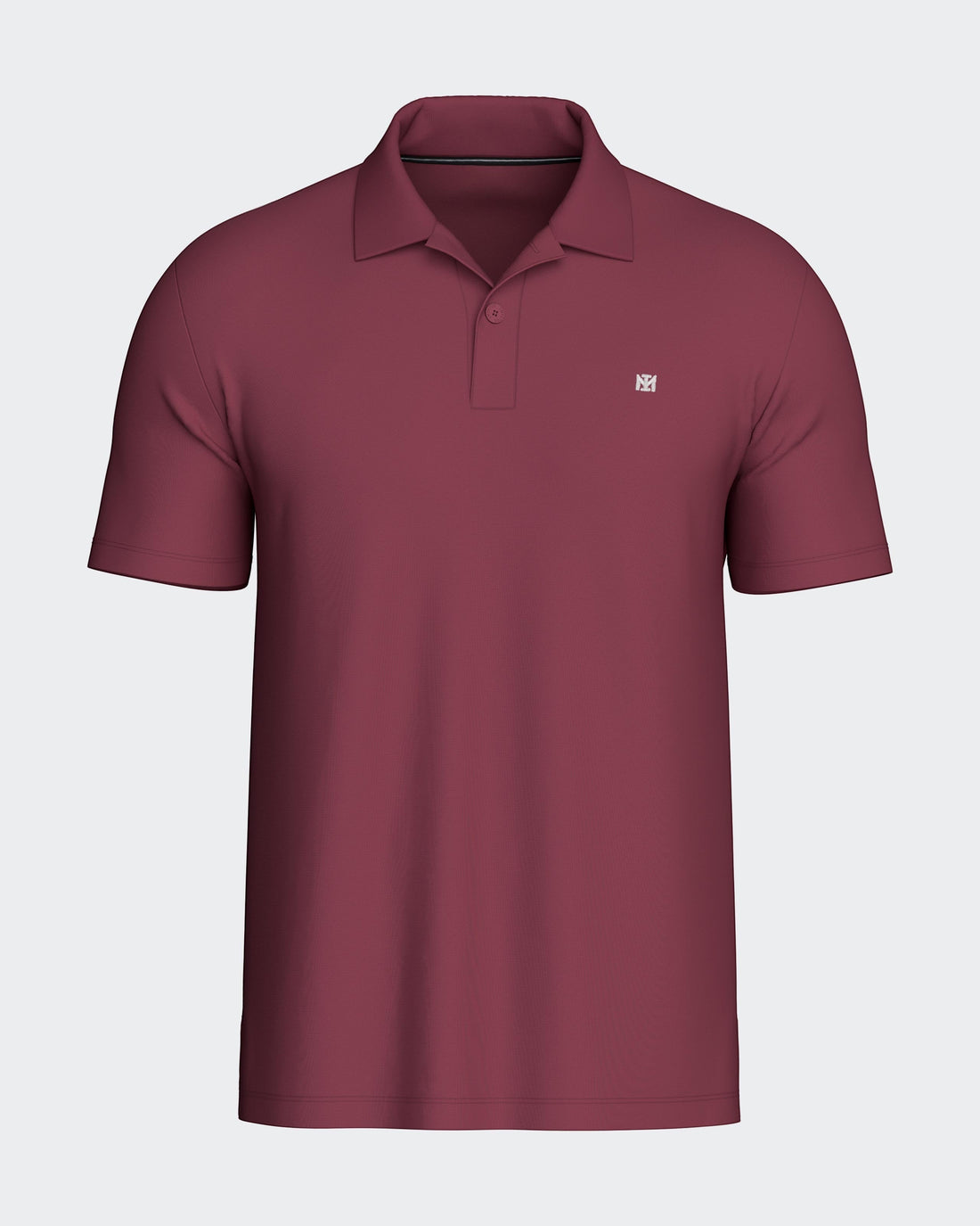 Men's burgundy cotton polo shirt — effortless weekend patio outfit for summer in Toronto, Maison Sarava