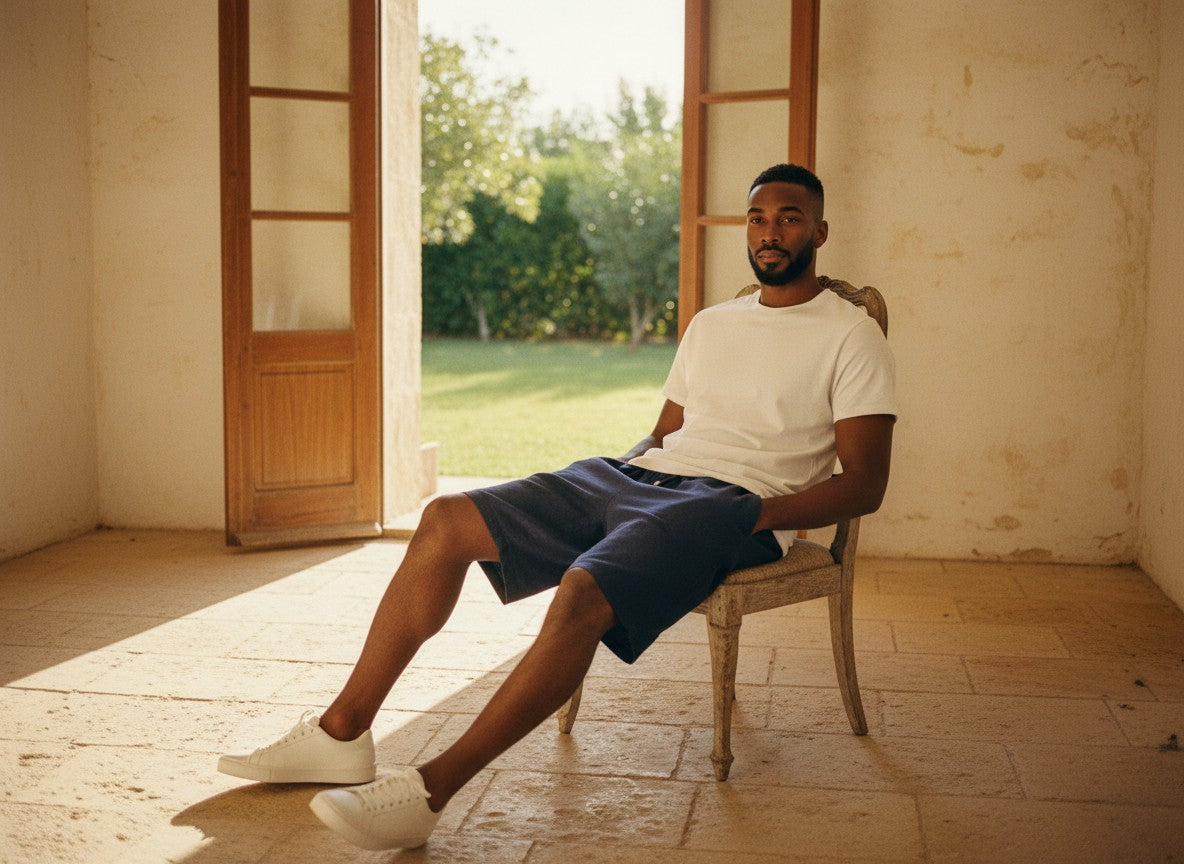 Men’s apparel including polos and t-shirts made from breathable premium fabrics