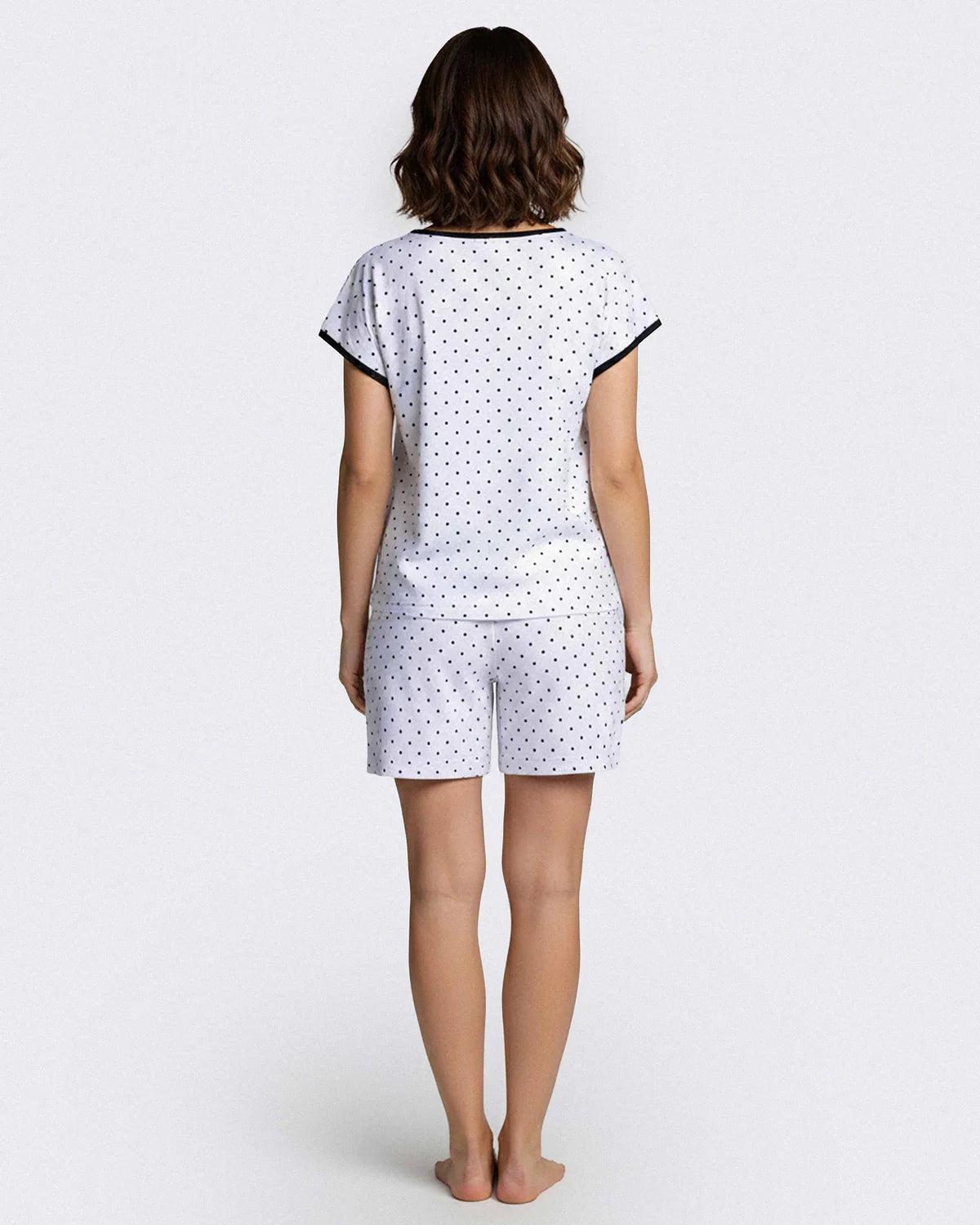 Women's Polka Dot Modal Short Loungewear Set — Impetus, Made in Portugal | Maison Sarava
