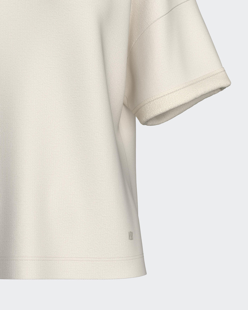 Maison Sarava women's white short-sleeve loungewear set with shorts in soft modal, back view.