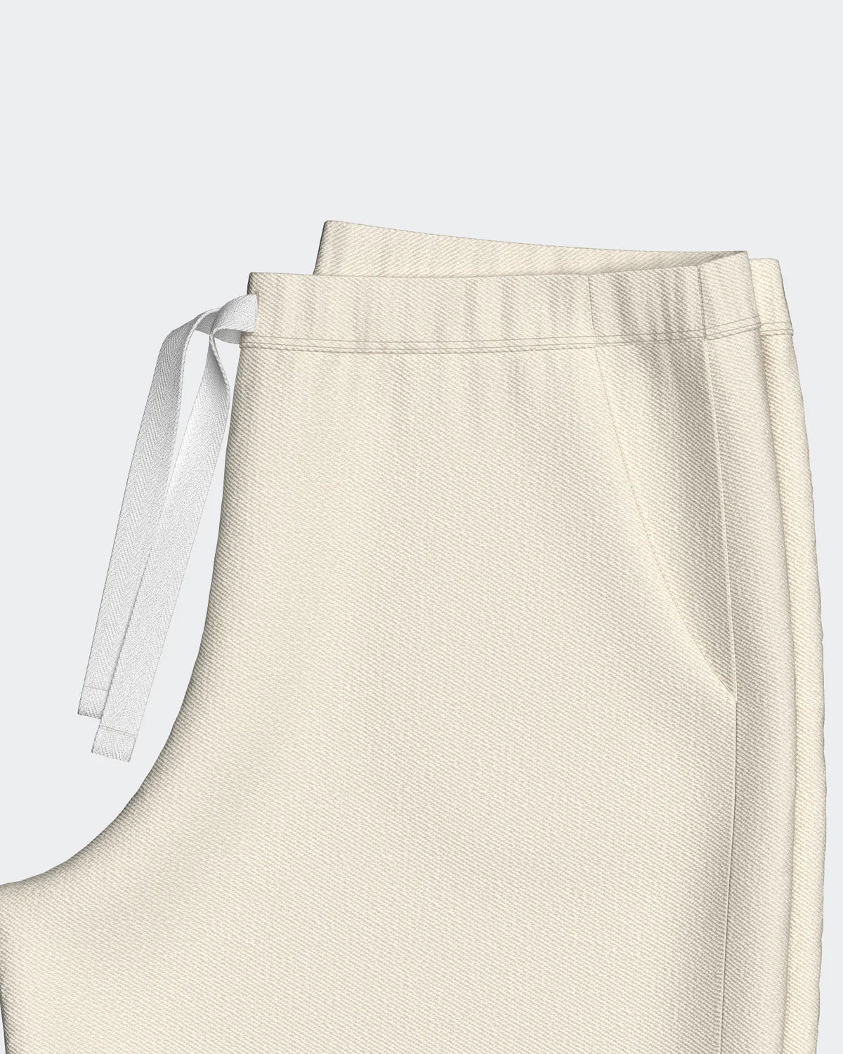 Maison Sarava women's white modal loungewear set with short sleeves and matching shorts.