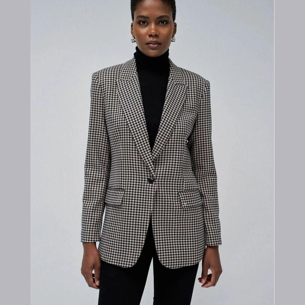 Women's Checkered Blazer in checkered-1