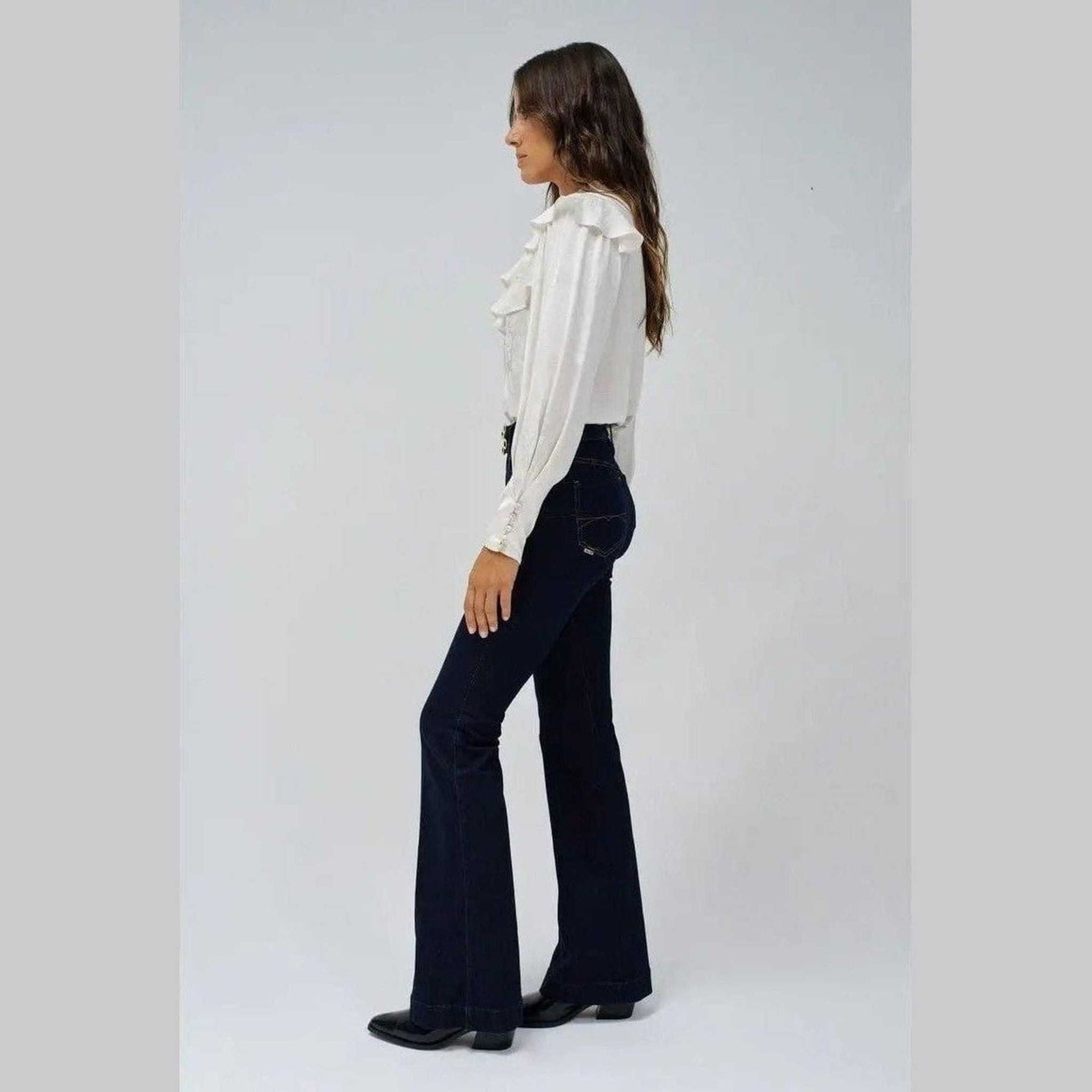 Women's Flare Jeans in Blue — Salsa Jeans, Made in Portugal | Maison Sarava Canada