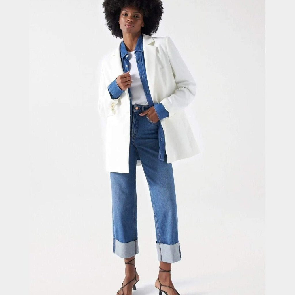 Women's Straight-Leg Jeans in Blue — Salsa Jeans, Made in Portugal | Maison Sarava Canada