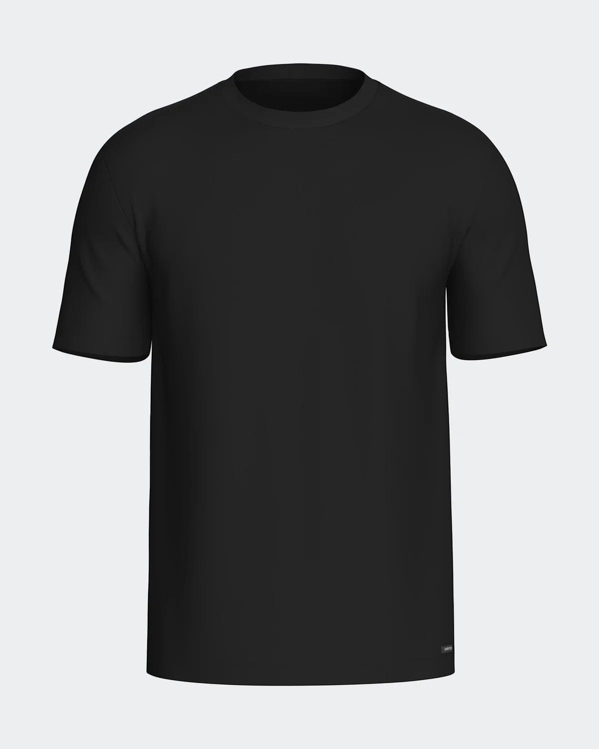 Maison Sarava black cotton crew neck t-shirt with short sleeves and a relaxed fit.