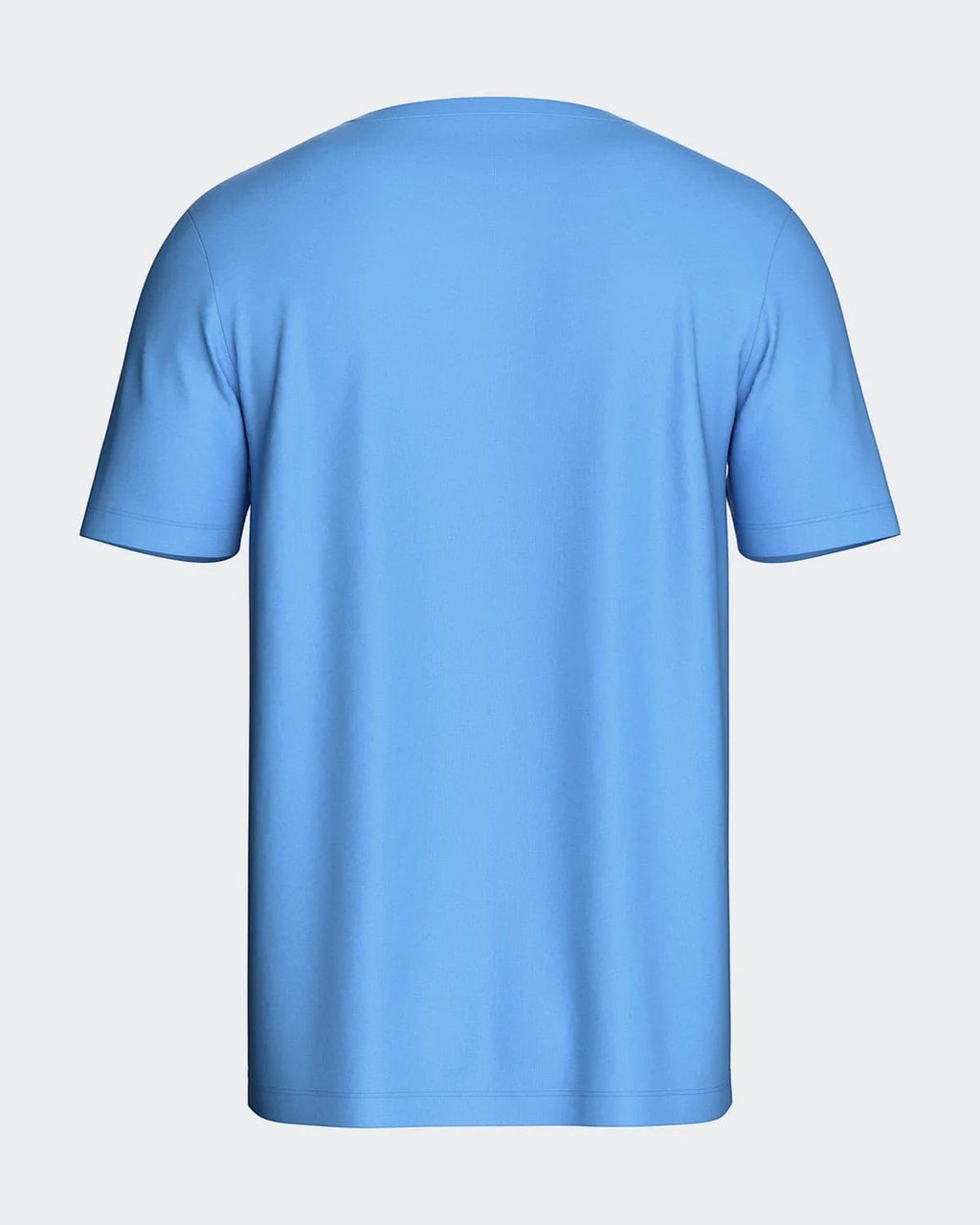 Maison Sarava men's light blue 100% cotton short sleeve t-shirt with crew neck.
