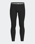 Maison Sarava black thermal leggings with elastic waistband featuring Outlast technology for heat regulation. Made from cotton and viscose.