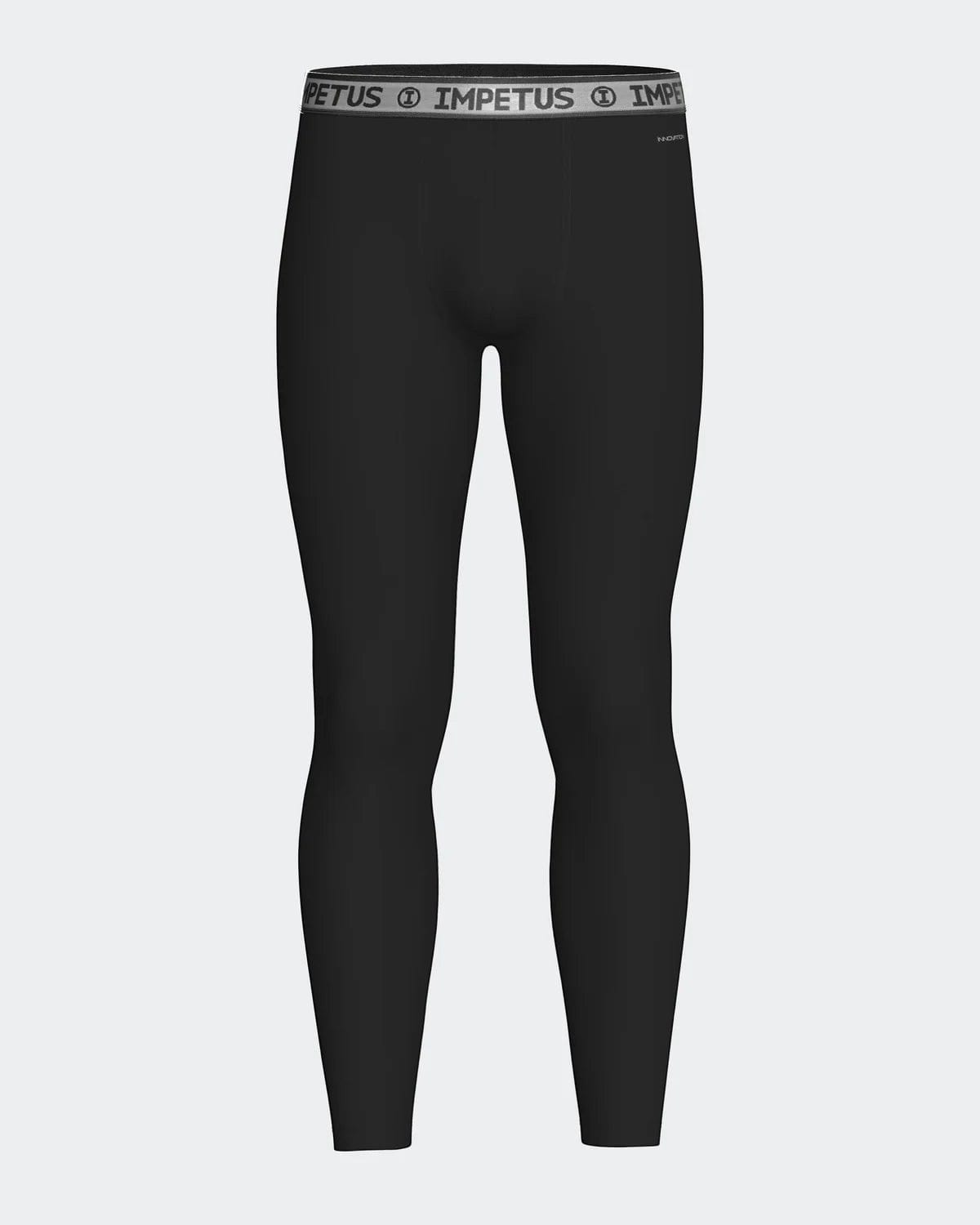 Maison Sarava black thermal leggings with elastic waistband featuring Outlast technology for heat regulation. Made from cotton and viscose.