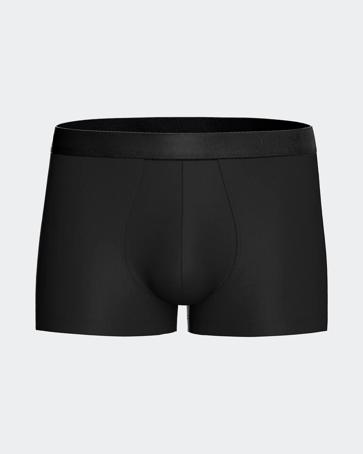 Maison Sarava black TENCEL Lyocell boxers with silver elastic waistband. Pack of 2.
