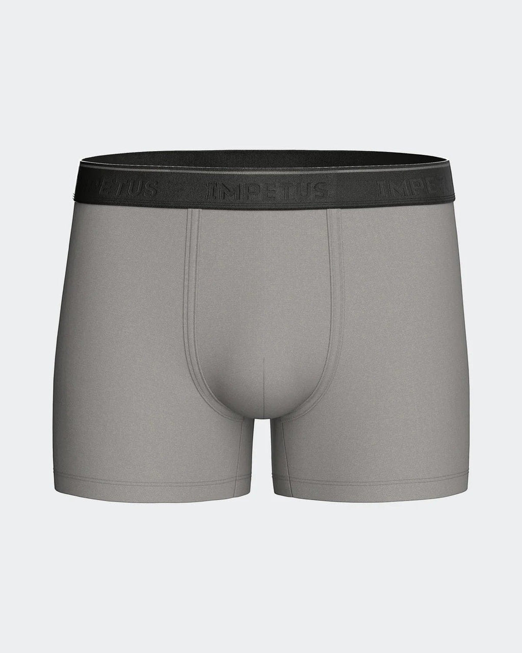 Maison Sarava grey cotton blend boxer briefs with black branded elastic waistband.