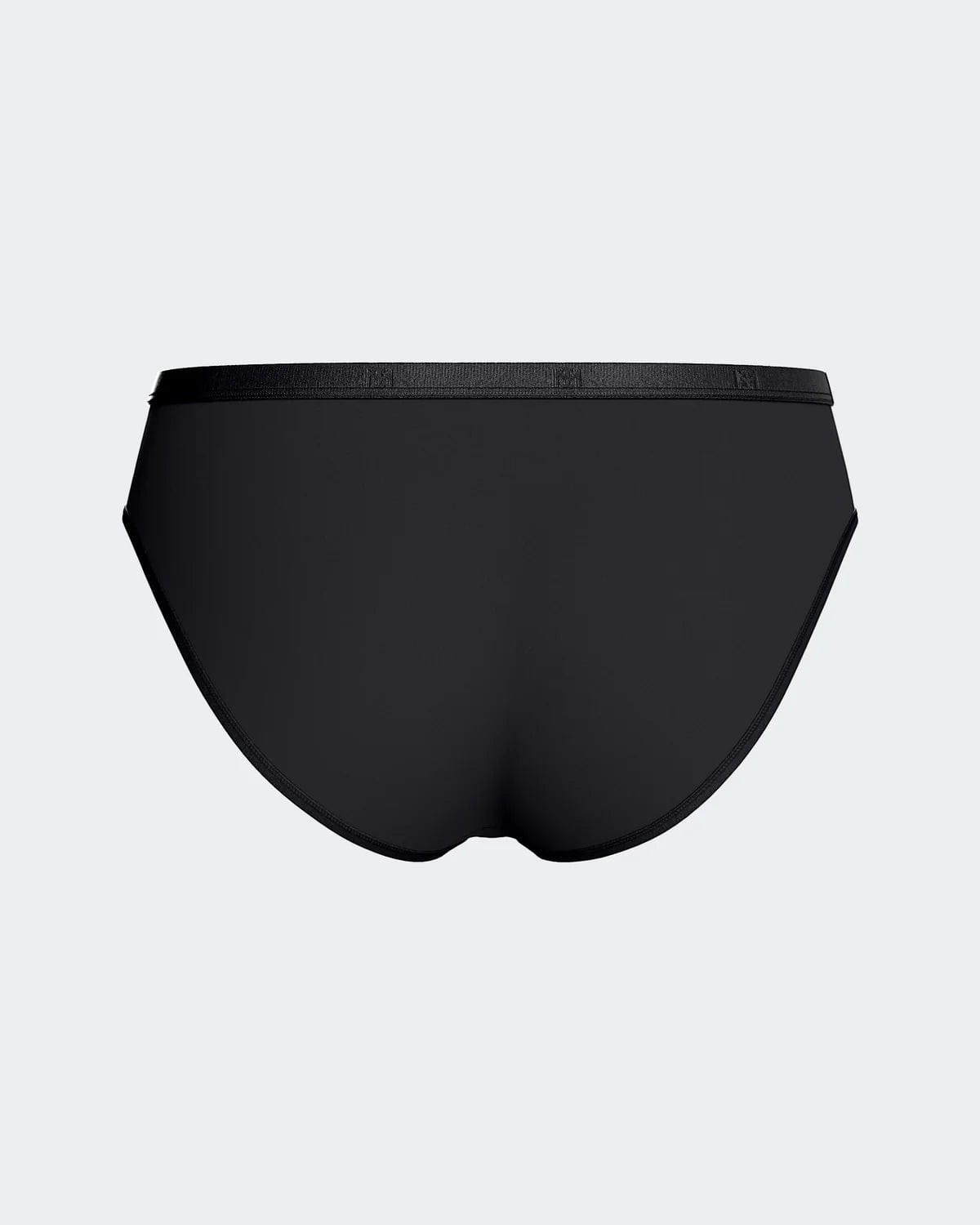 Maison Sarava black regular waist brief underwear made from soft, breathable TENCEL™ Lyocell with an elasticated waistband.