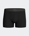 Maison Sarava black cotton blend boxer briefs with comfortable elastic waistband and subtle branding.