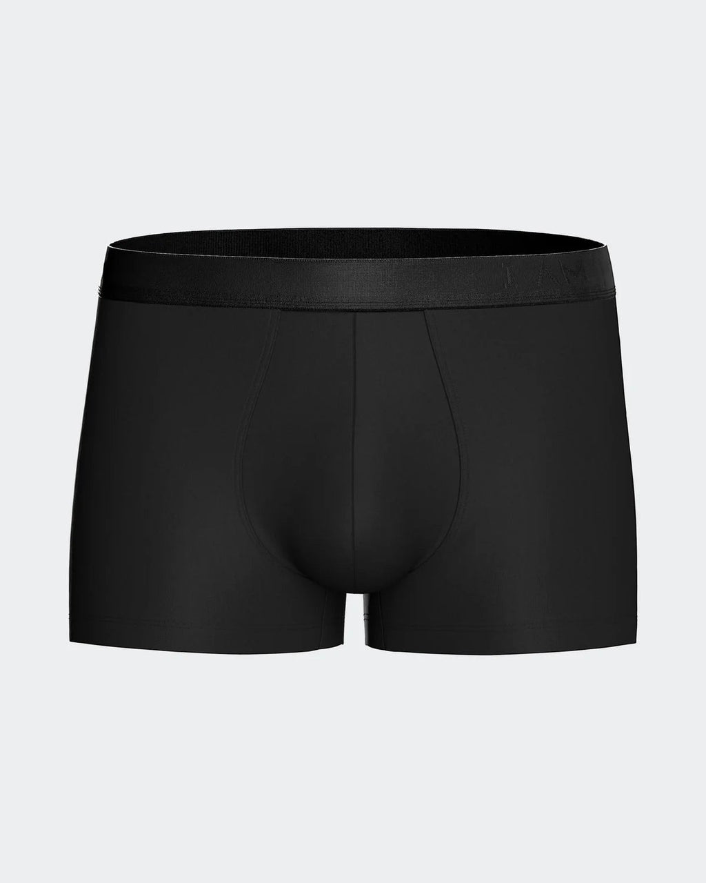 Maison Sarava black TENCEL Lyocell boxers with silver elastic waistband. Pack of 2.