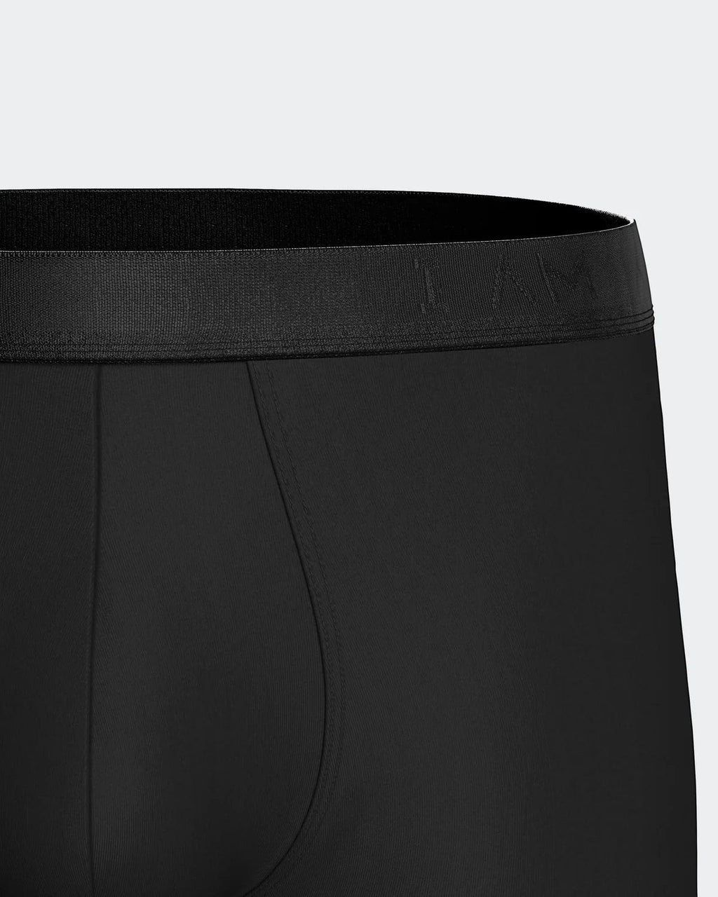 Maison Sarava pack of 2 black Lyocell boxers with silver elastic waistband. Comfortable, breathable, and moisture-wicking.