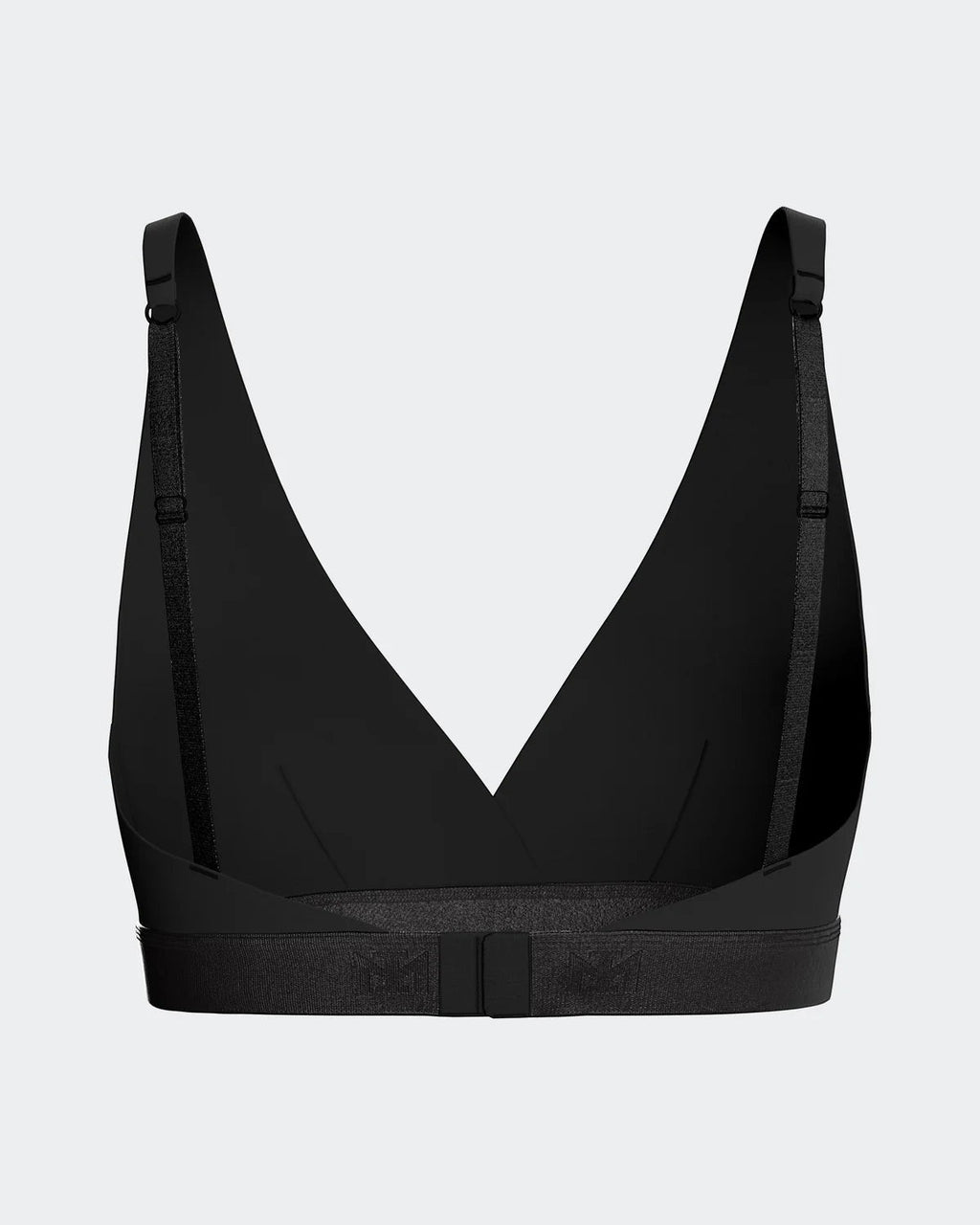 Maison Sarava black Lyocell triangular non-wired bra with adjustable straps and a comfortable band.