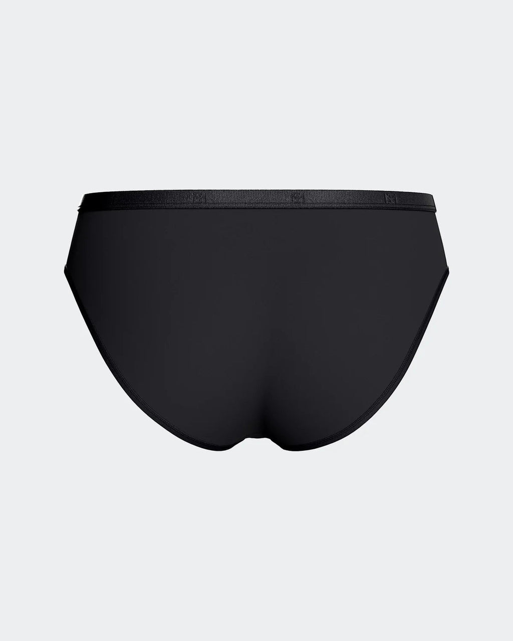 Maison Sarava black regular waist brief underwear made from soft, breathable TENCEL™ Lyocell with an elasticated waistband.