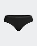 Maison Sarava black thong underwear made from soft, breathable TENCEL Lyocell with an elasticated waistband.