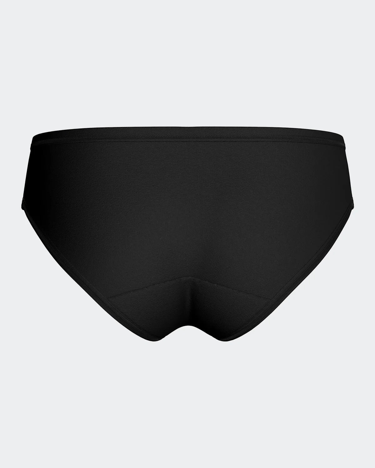 Maison Sarava black regular-waist period underwear for light flow, washable and reusable.