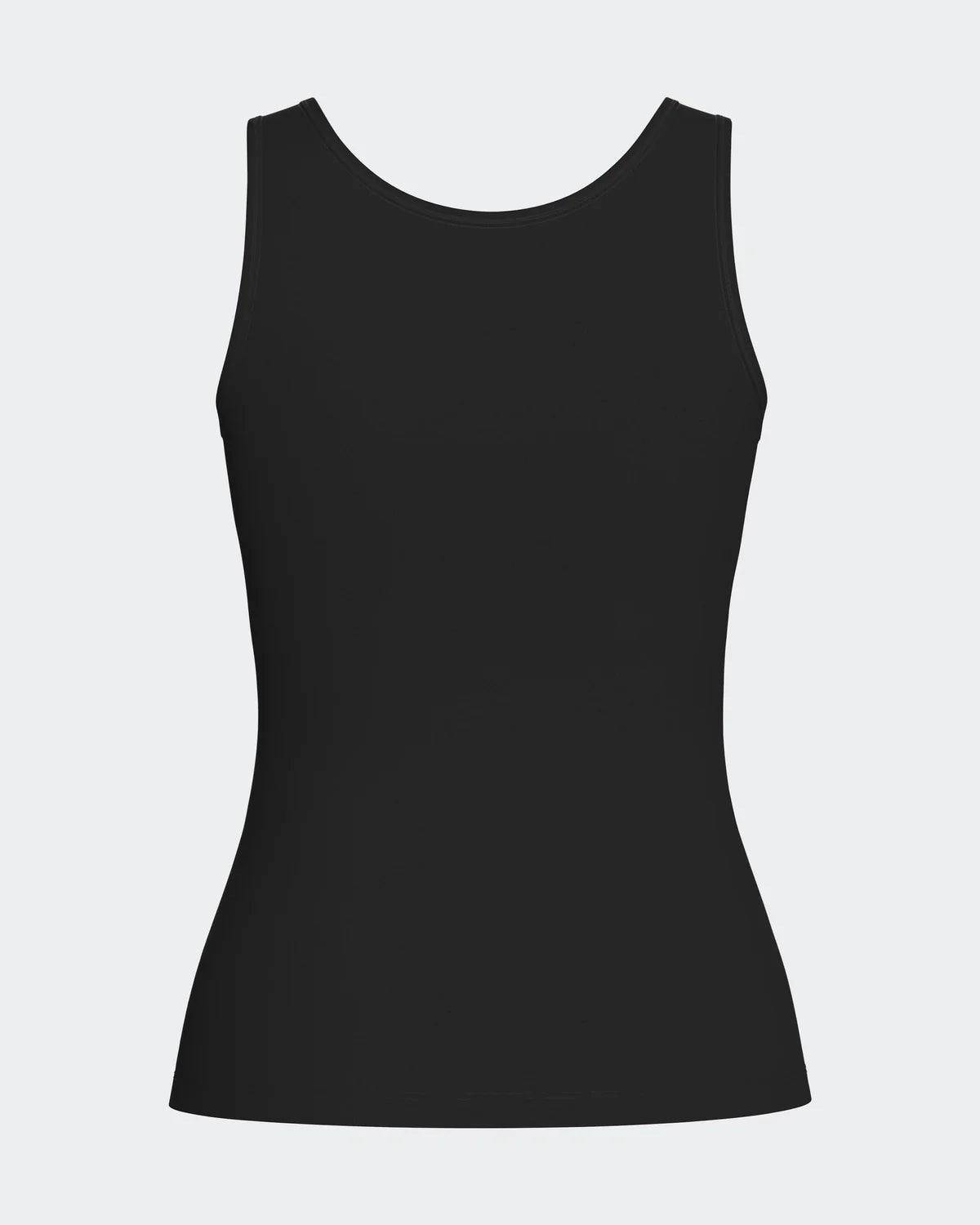 Maison Sarava black women's tank top made from cotton, viscose, and Outlast® Adaptive Comfort® for heat regulation.