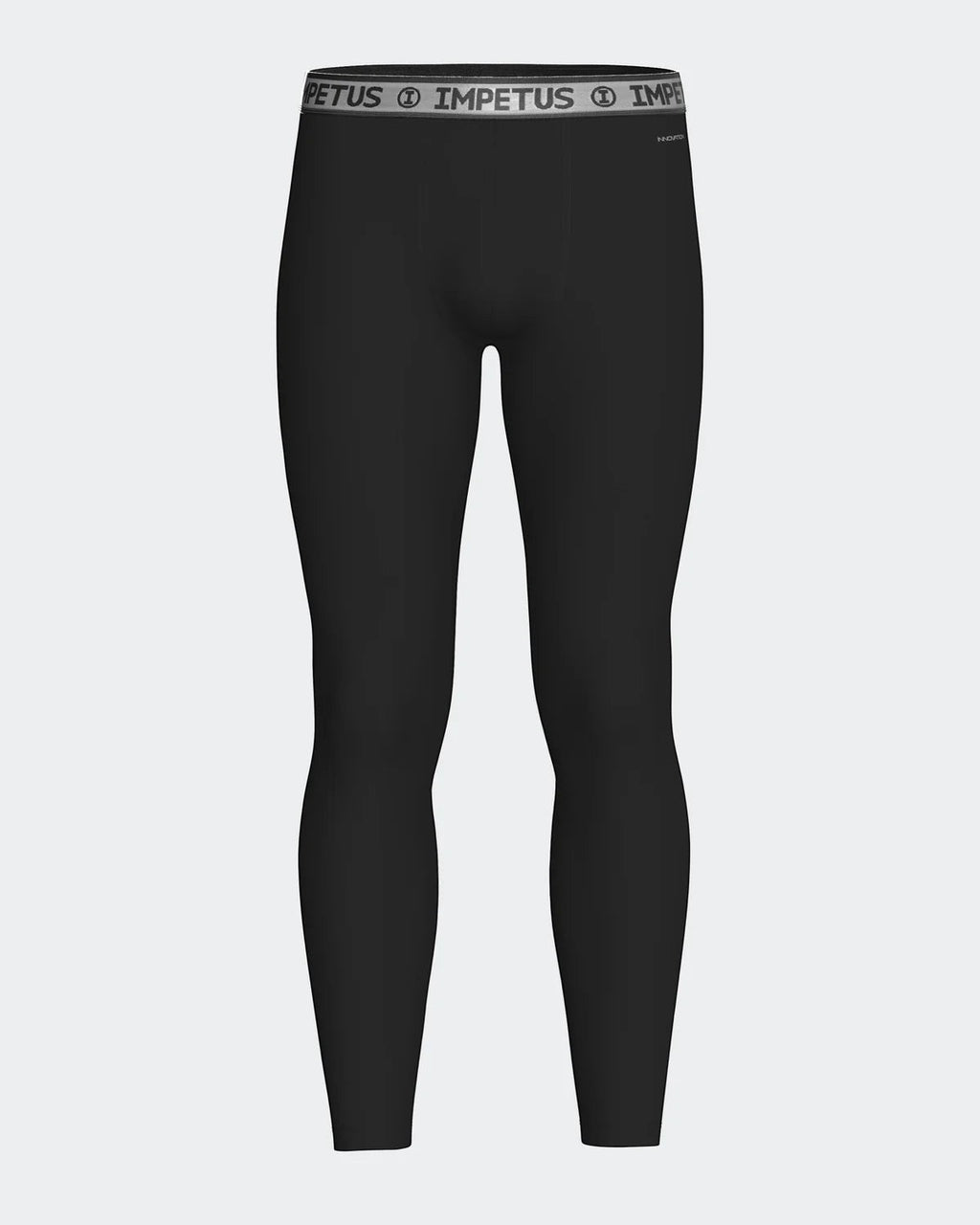 Maison Sarava black thermal leggings with elastic waistband featuring Outlast technology for heat regulation. Made from cotton and viscose.