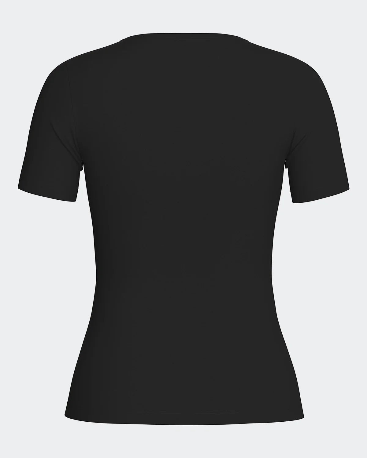 Maison Sarava black V-neck t-shirt made from cotton and viscose with Outlast® Adaptive Comfort® technology for temperature regulation.