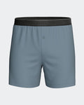 Maison Sarava blue cotton boxer briefs with elastic waistband and button fly