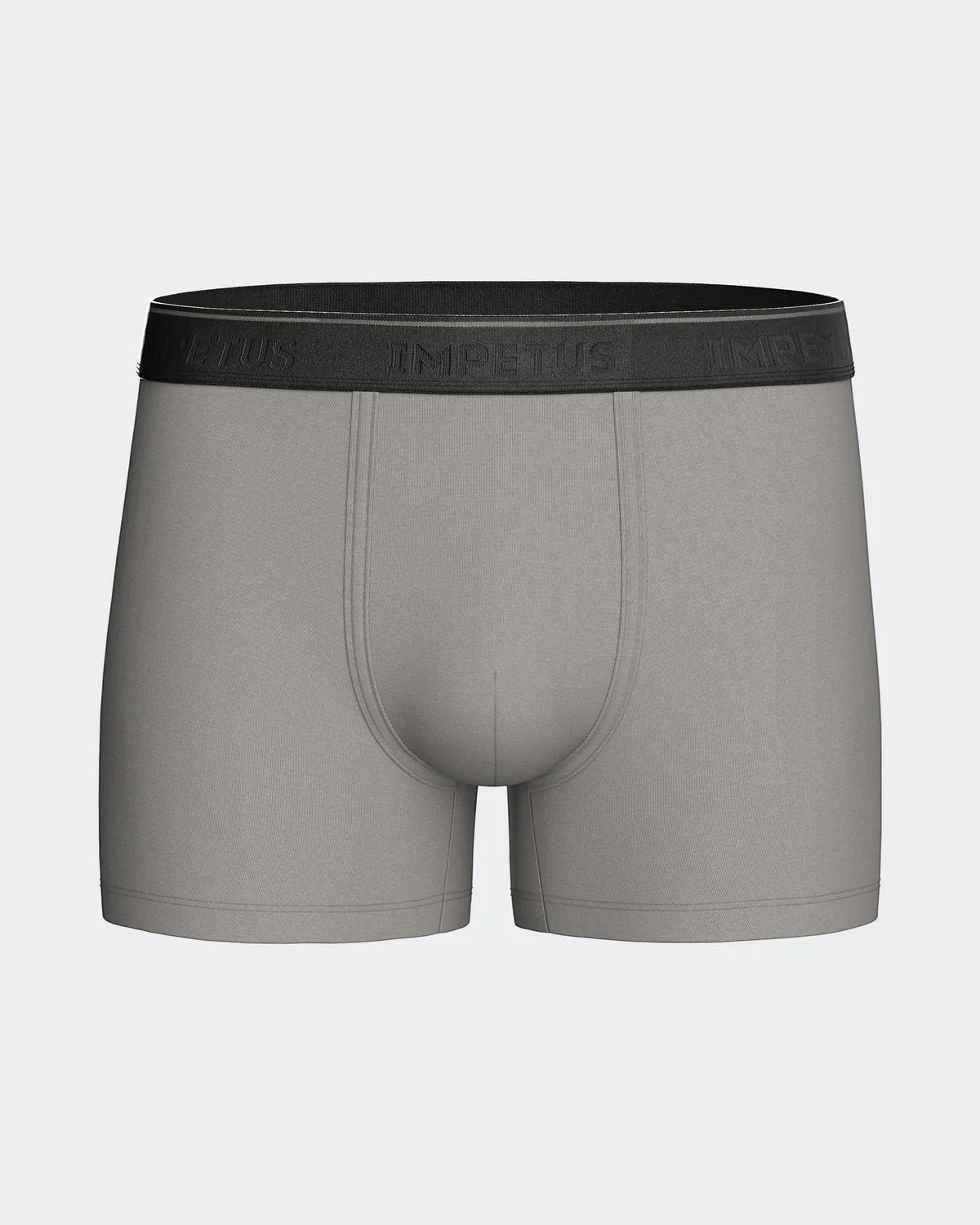 Maison Sarava grey cotton blend boxer briefs with black branded elastic waistband.