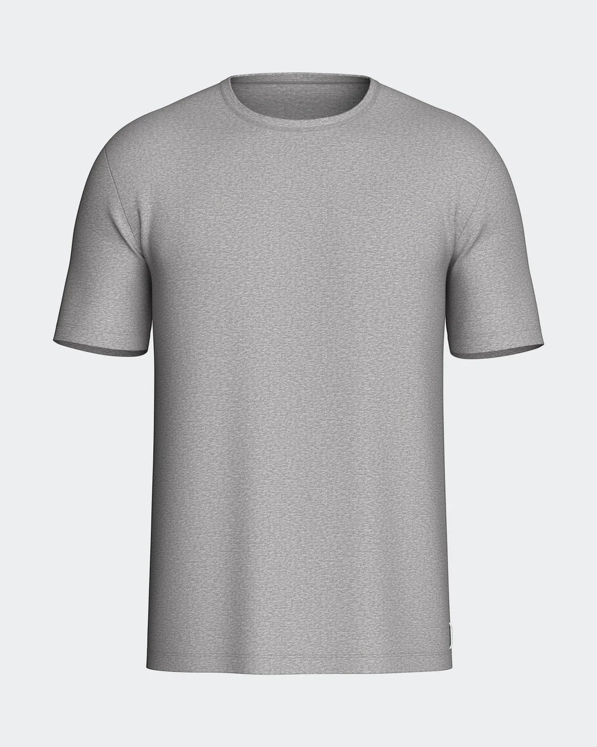 Maison Sarava grey marl cotton crew neck t-shirt with short sleeves and a classic fit.