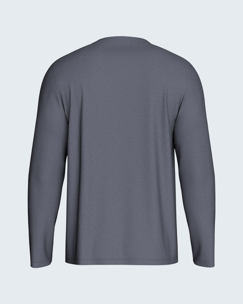 Maison Sarava grey long sleeve v-neck pajama top made from soft, breathable fabric.