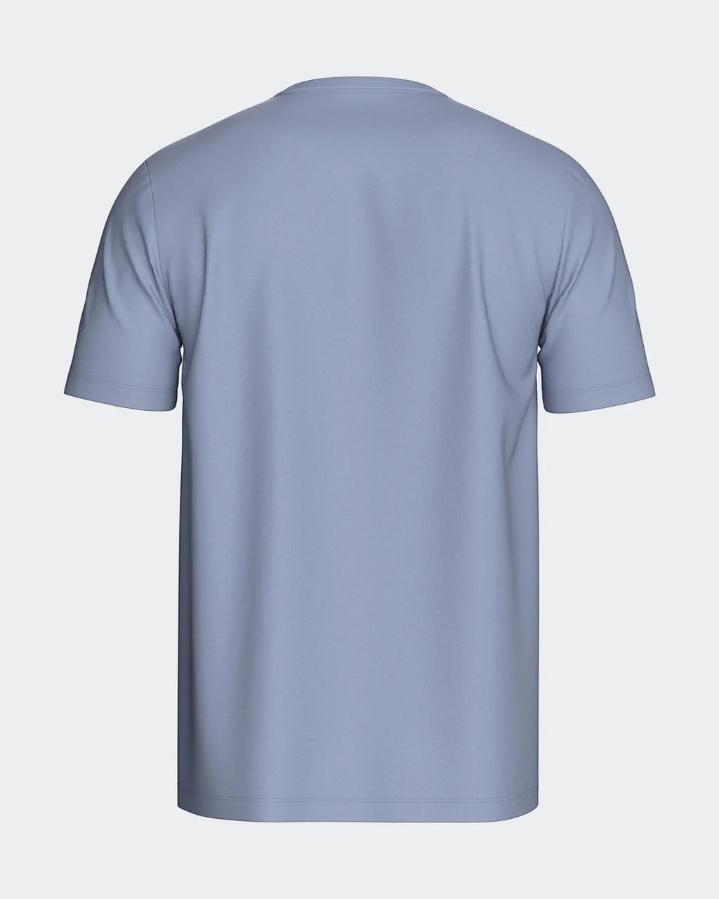Maison Sarava men's light blue 100% cotton short sleeve t-shirt with round neck.