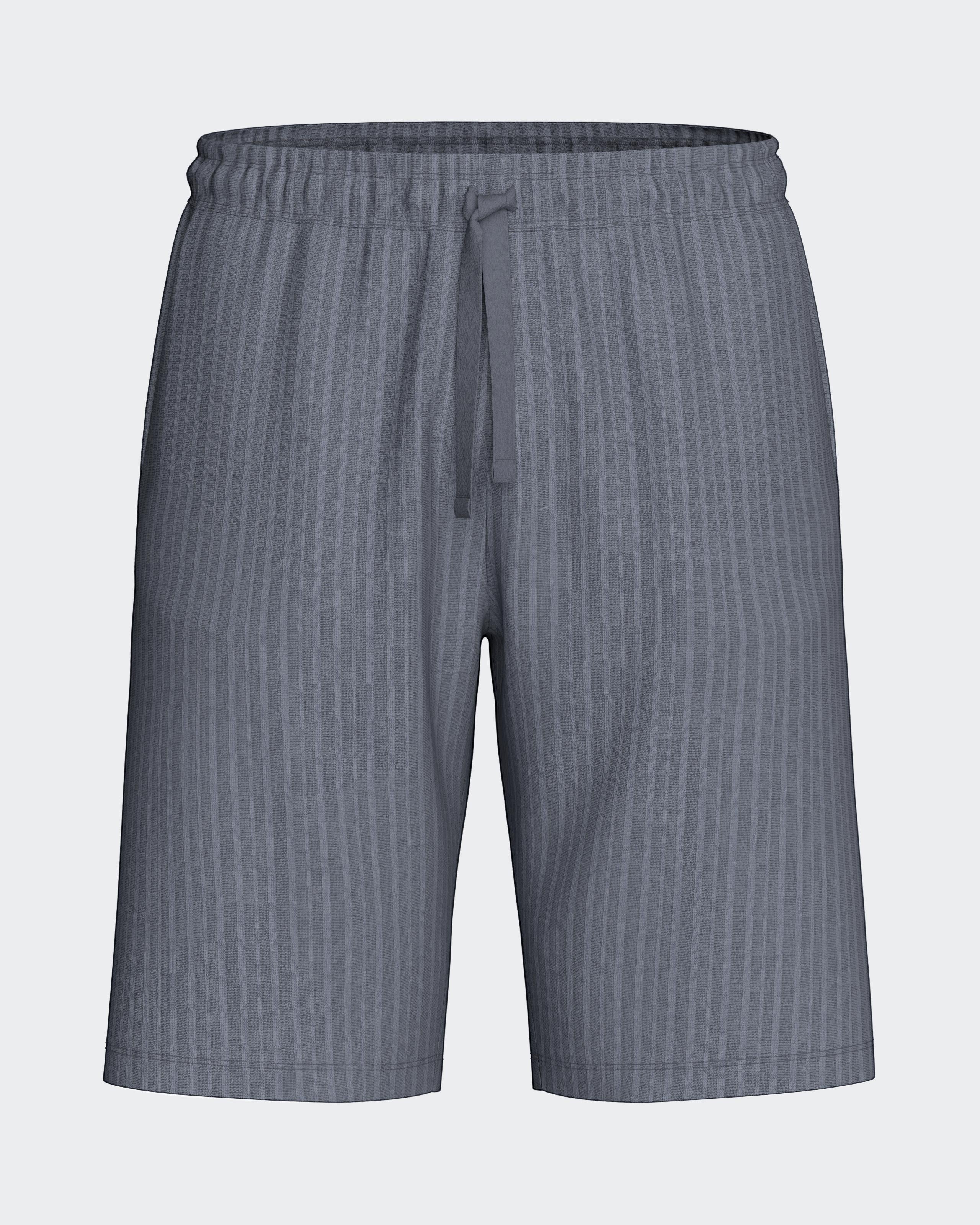Maison Sarava men's grey Bermuda shorts with a modern fit, drawstring waist, and breathable stretch fabric.