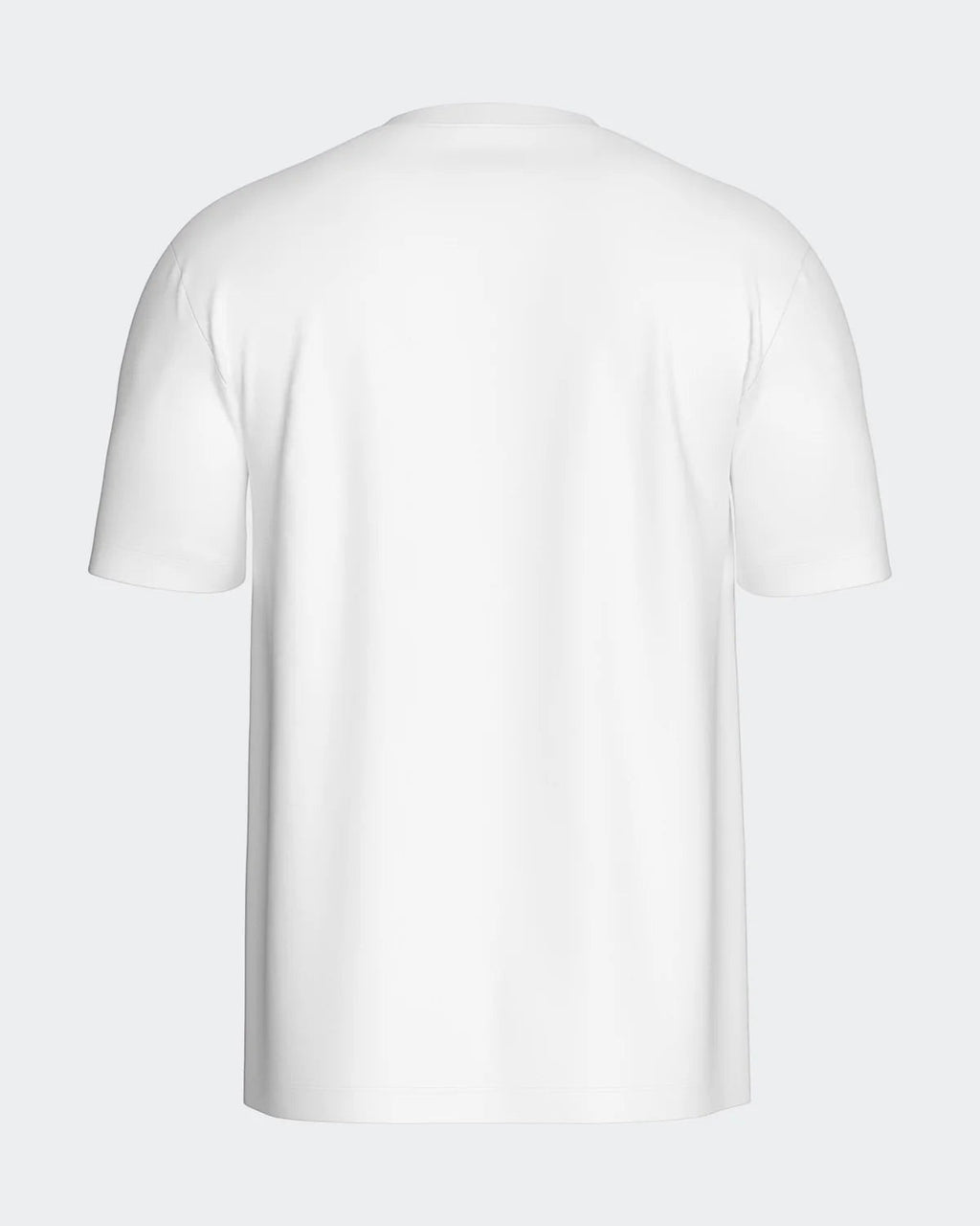 Maison Sarava classic white cotton crew neck t-shirt with short sleeves.