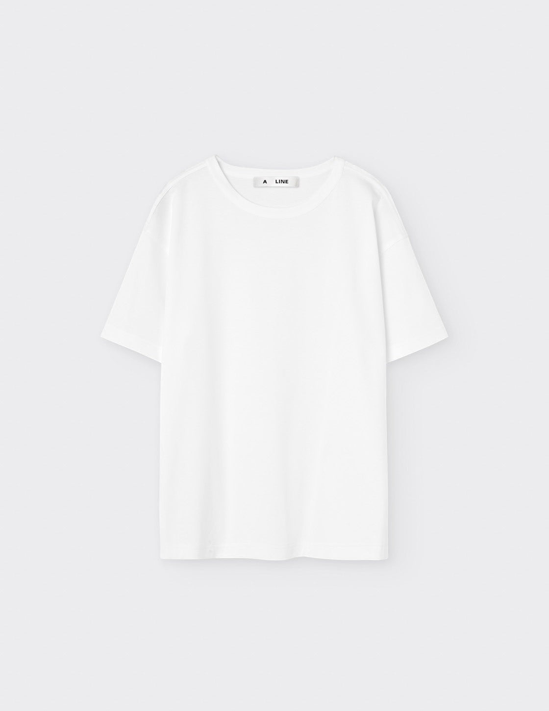 Maison Sarava men's white mercerized cotton t-shirt with round neckline and relaxed fit.