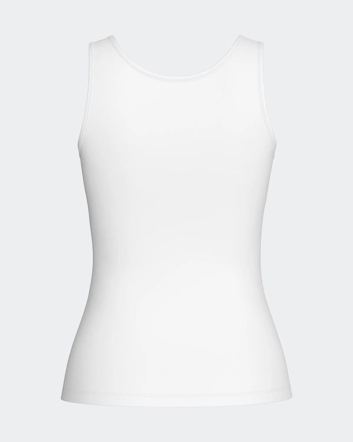 Maison Sarava white women's tank top made from cotton, viscose, and Outlast® Adaptive Comfort® for heat regulation.