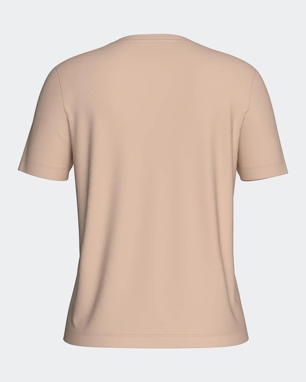 Maison Sarava women's light beige TENCEL Lyocell V-neck t-shirt with short sleeves.
