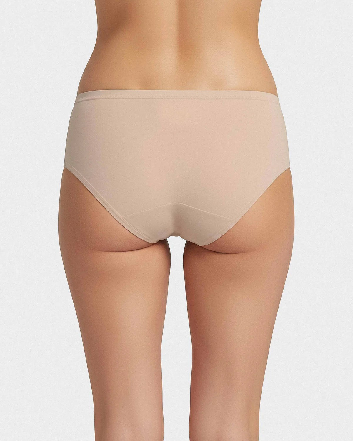 Maison Sarava women's beige regular-waist period underwear, light-flow, washable and reusable.