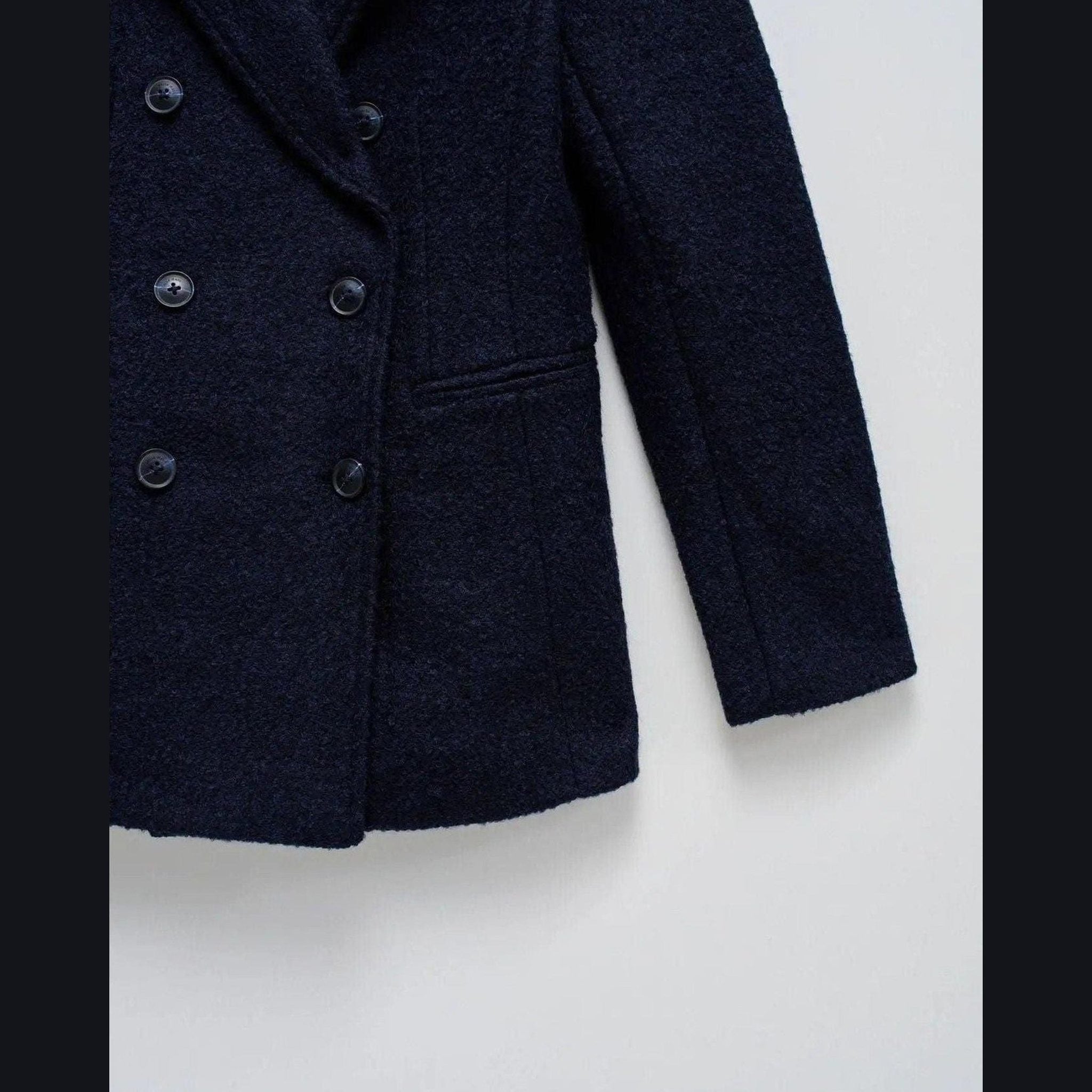 Women's Wool Navy Blazer — Salsa Jeans, Made in Portugal | Maison Sarava Canada
