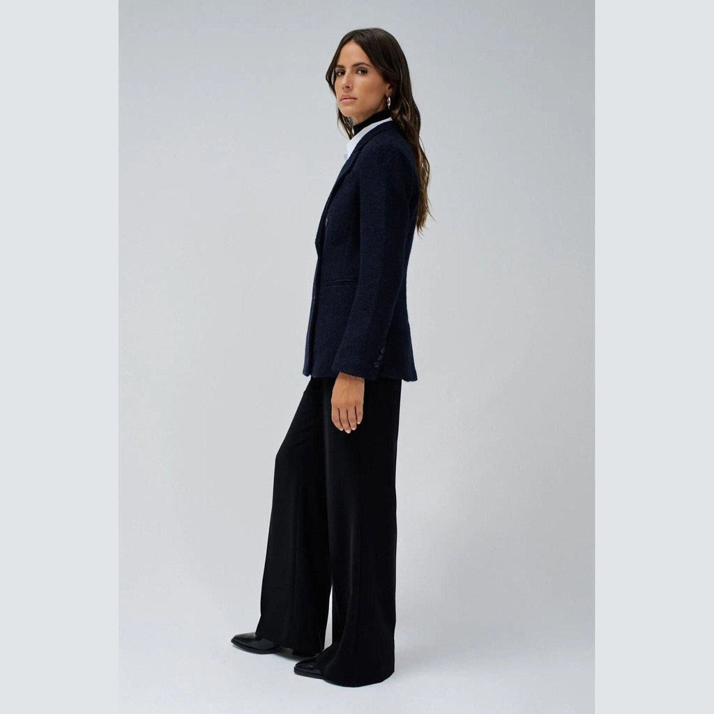 Women's Wool Navy Blazer — Salsa Jeans, Made in Portugal | Maison Sarava Canada