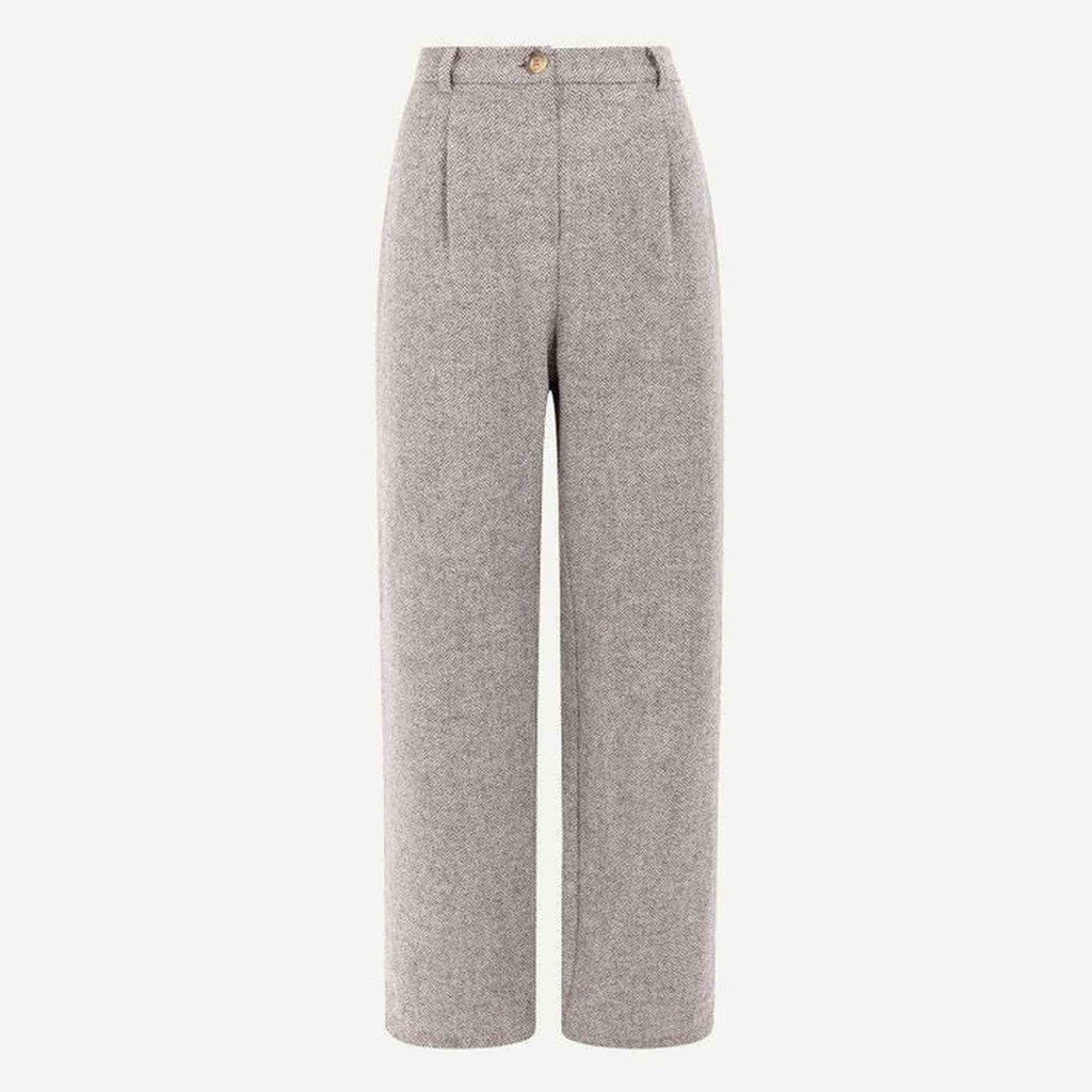 Women's Zoe Wool Trousers in brown